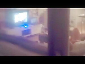 Spy behind the window a girl masturbating alone at home