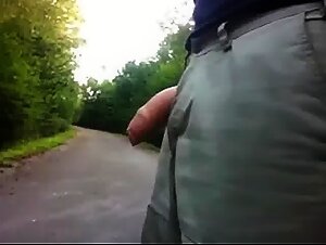 Outdoor Handjob for a Big-Cocked Hunk